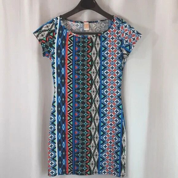 LA Breeze dress women's size large multicolor mini - Picture 2 of 11